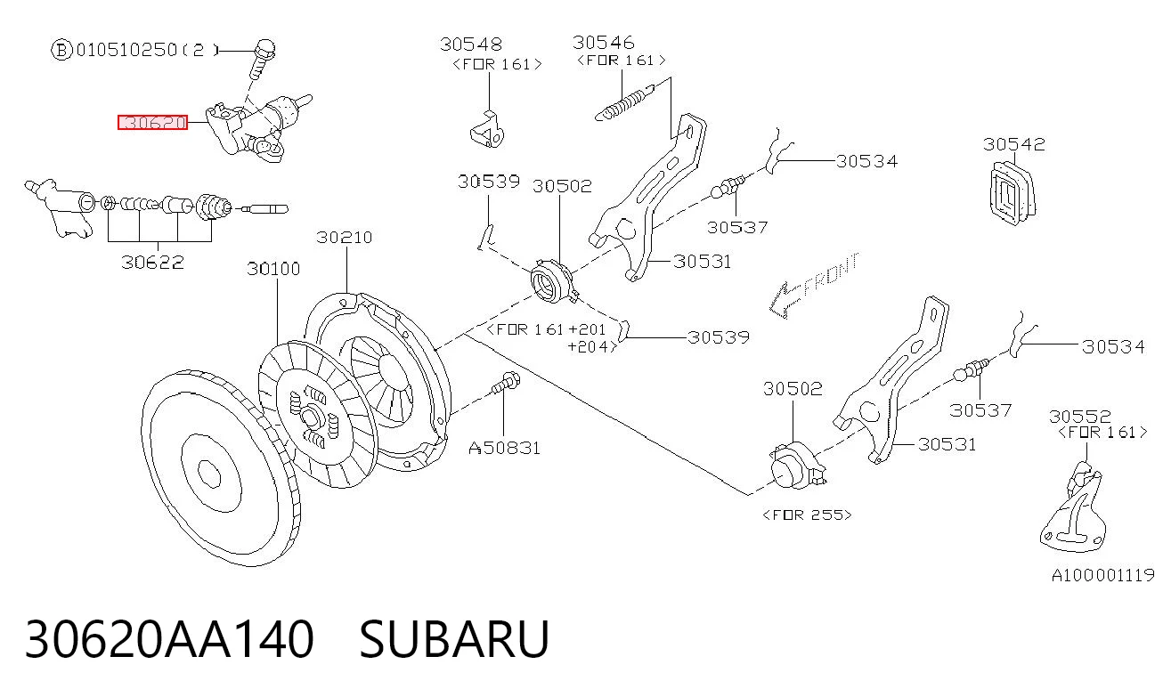  Рабочий цилиндр сцепления Subaru Outback 4