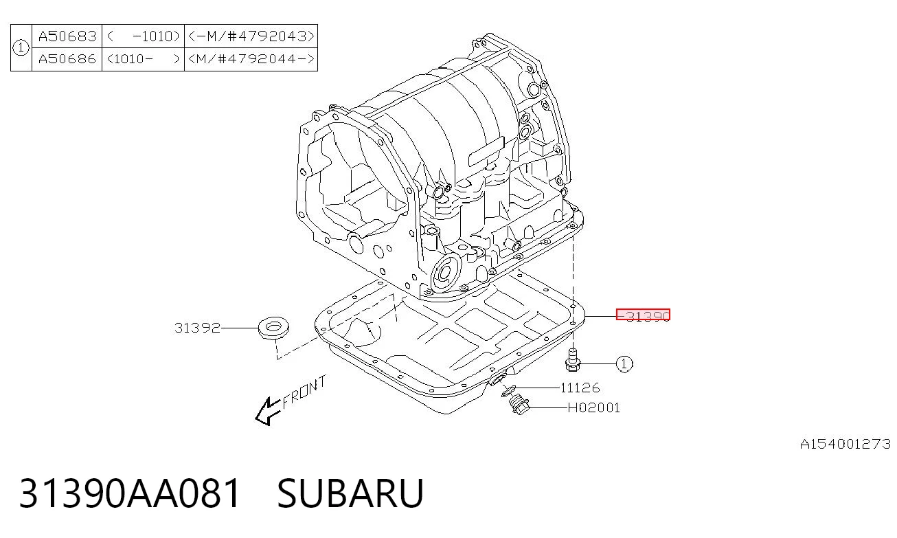 31390AA081 Subaru Поддон АКПП