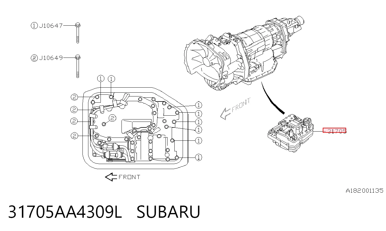 31705AA4309L Subaru Гидроблок АКПП