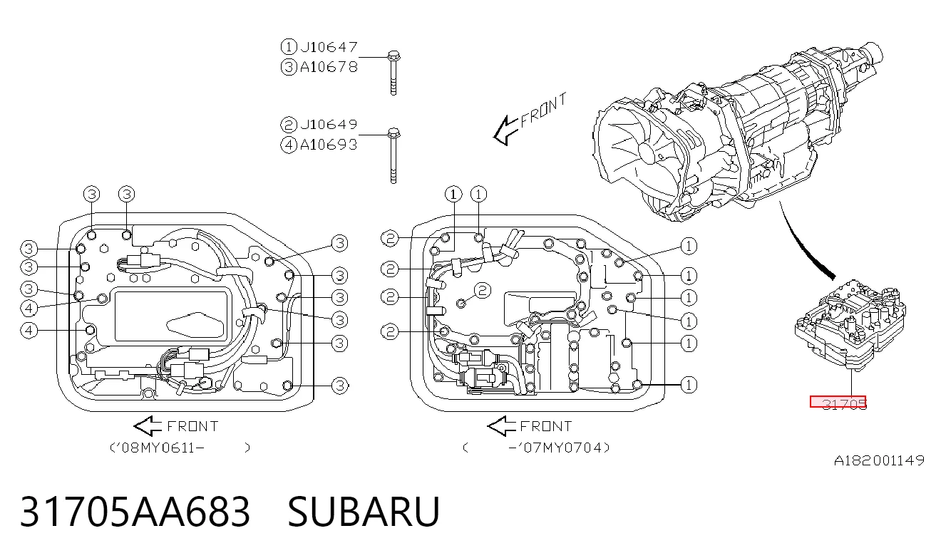 31705AA683 Subaru 
