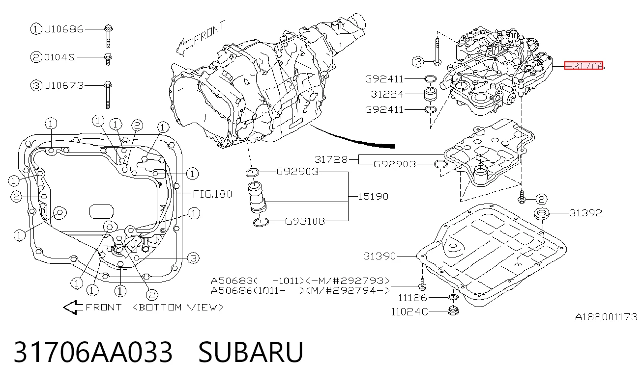 31706AA033 Subaru 