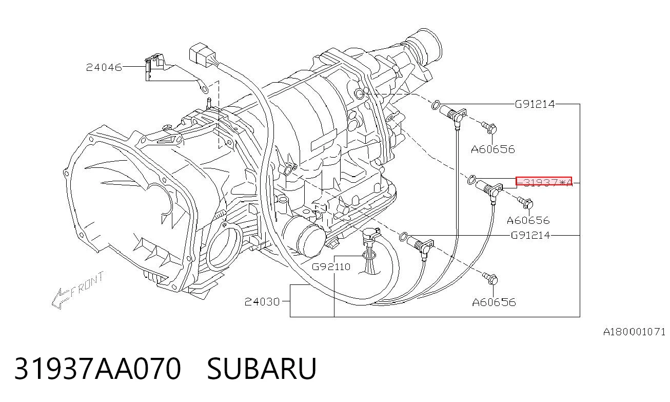 31937AA070 Subaru Датчик скорости спидометра