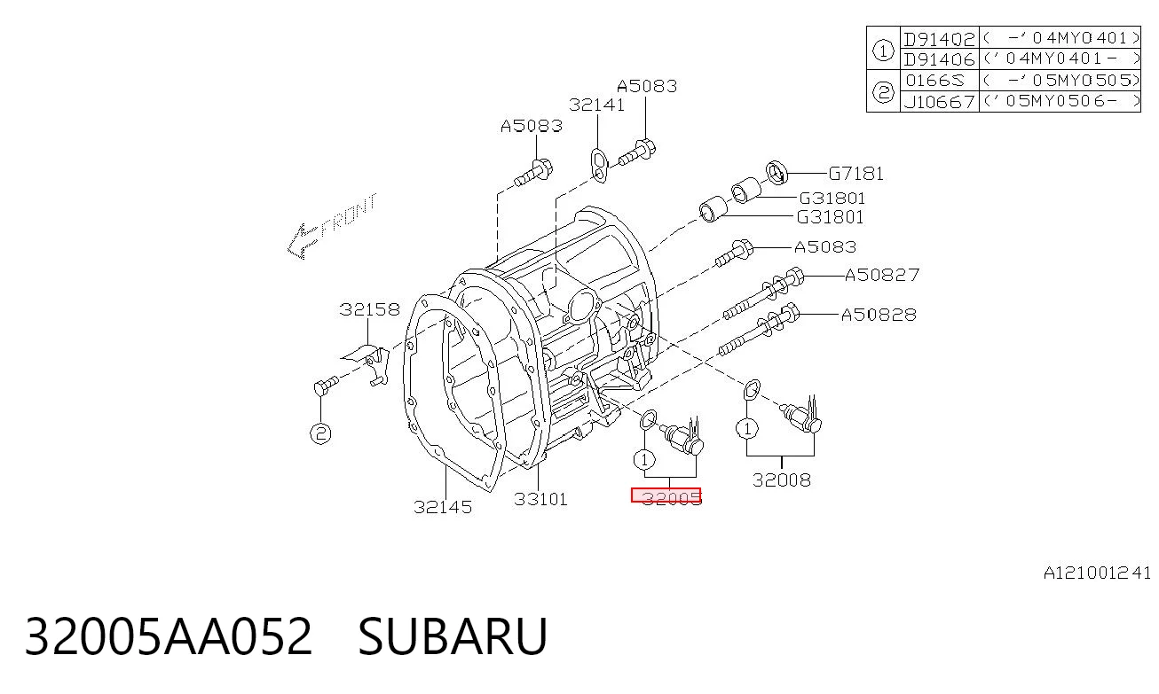 32005AA052 Subaru Датчик включения фонарей заднего хода
