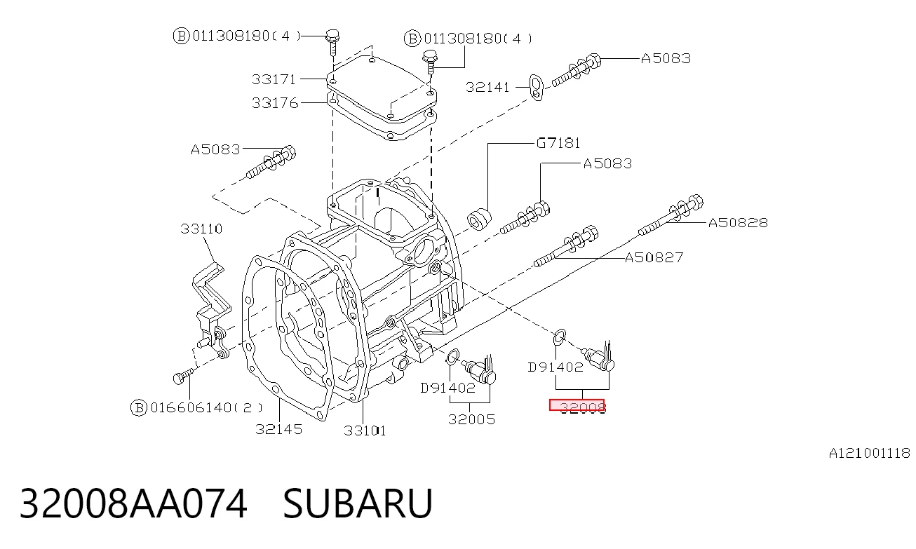 32008AA074 Subaru Датчик включения фонарей заднего хода