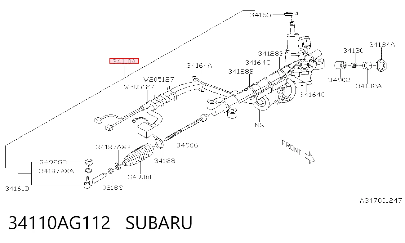 Реечный рулевой механизм Subaru Outback IV универсал (B14, BR) (2009 - 2014) цена, от 562.61 USD