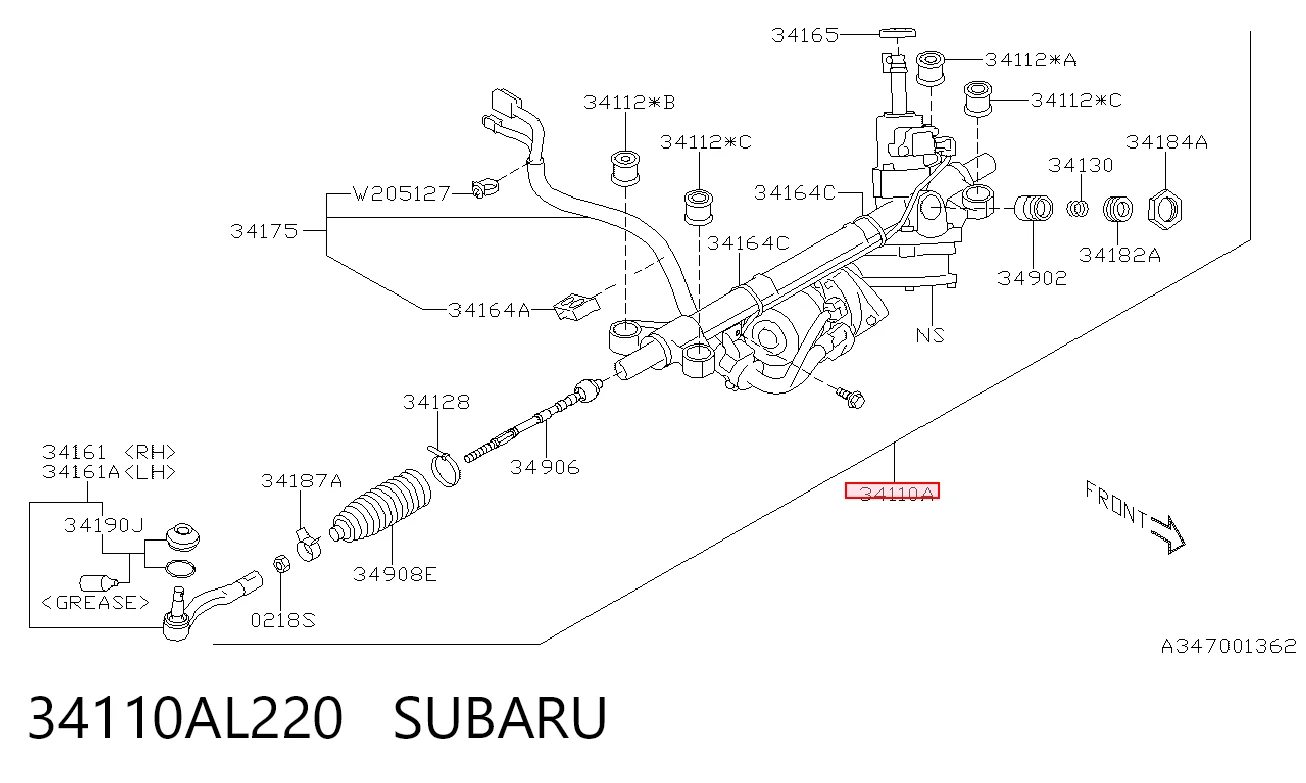 34110AL220 Subaru Управление рулевое в сборе