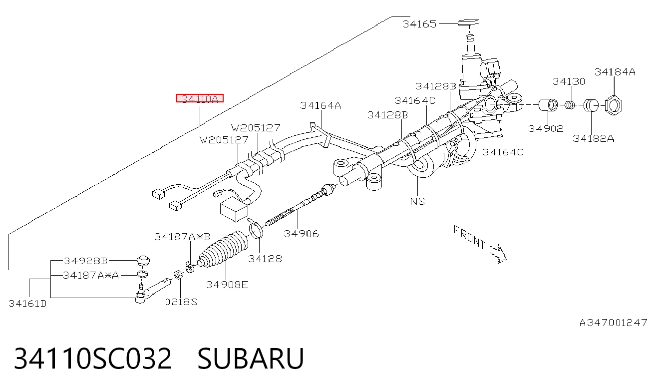 34110SC032 Subaru Управление рулевое в сборе