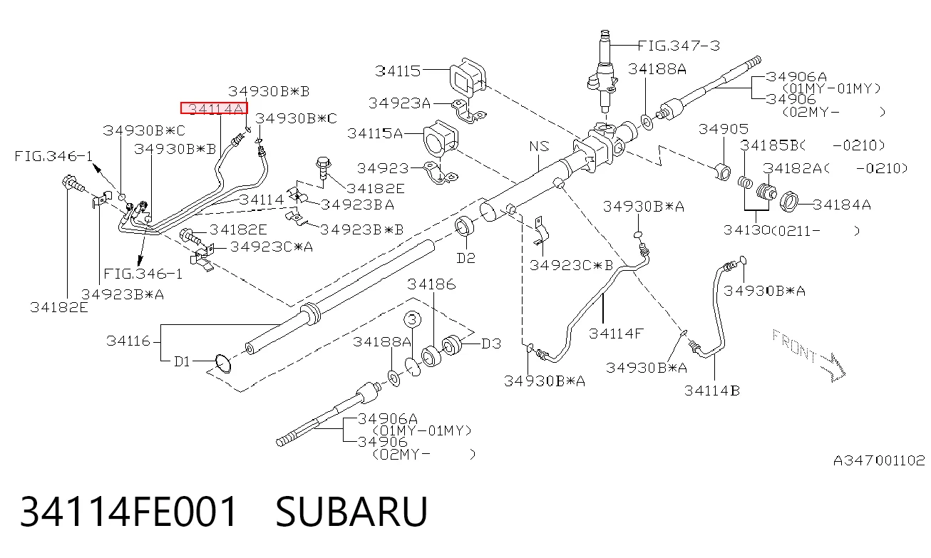 34114FE001 Subaru