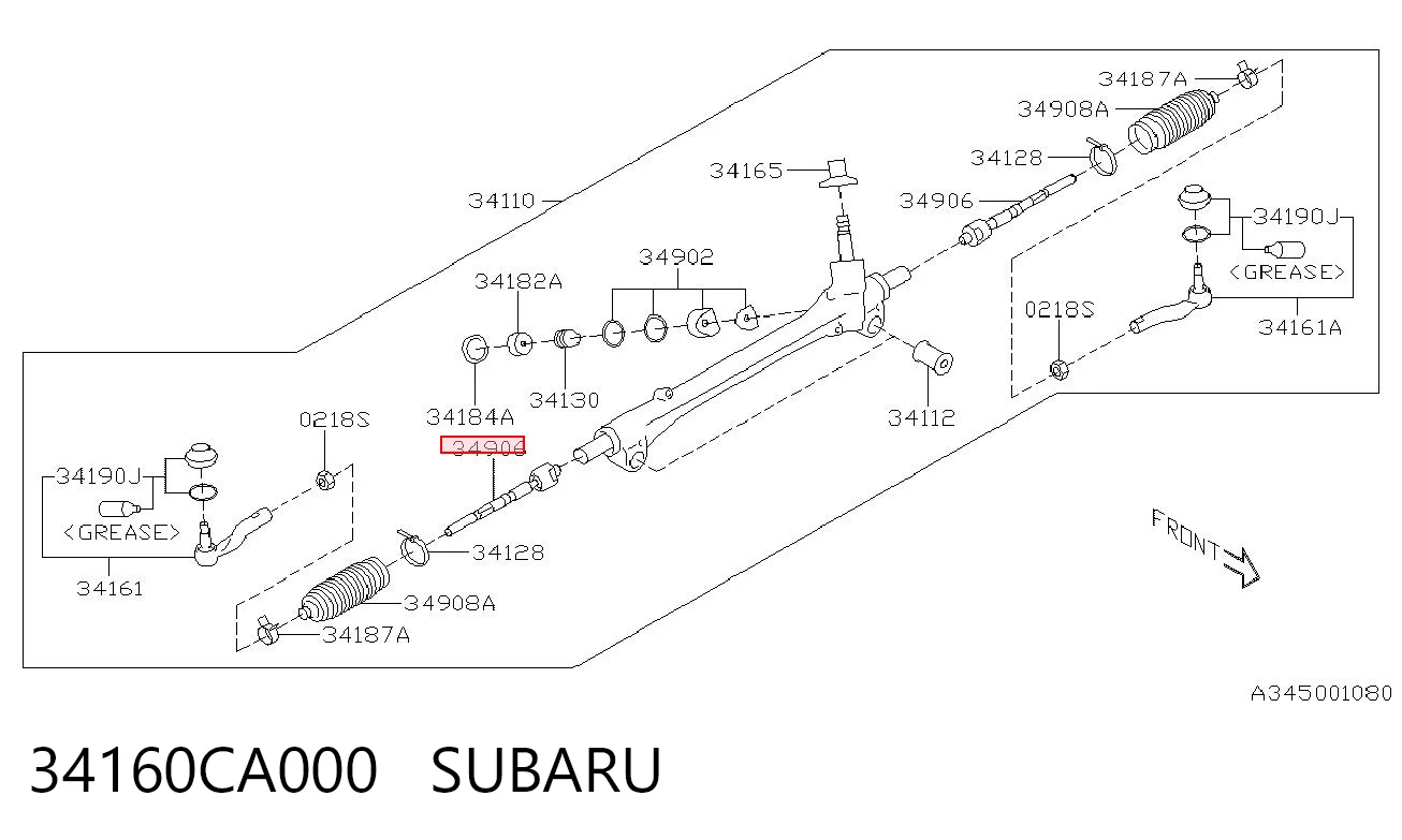 34160CA000 Subaru Тяги рулевые