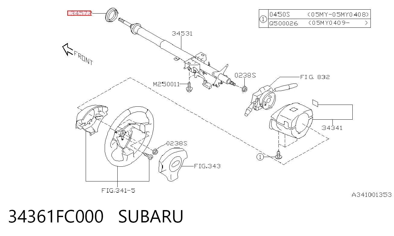 34361FC000 Subaru 