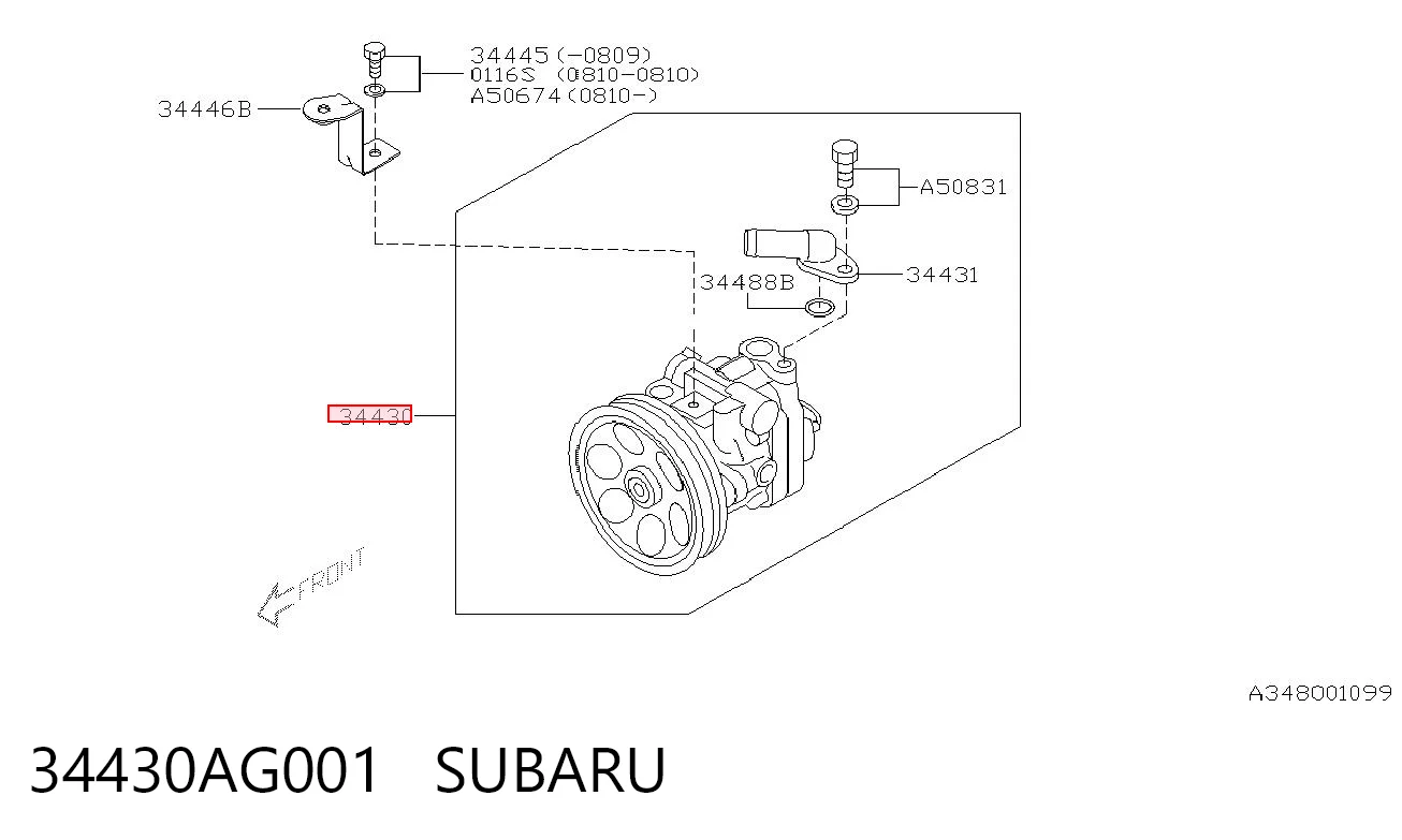 34430AG001 Subaru ГУР руля