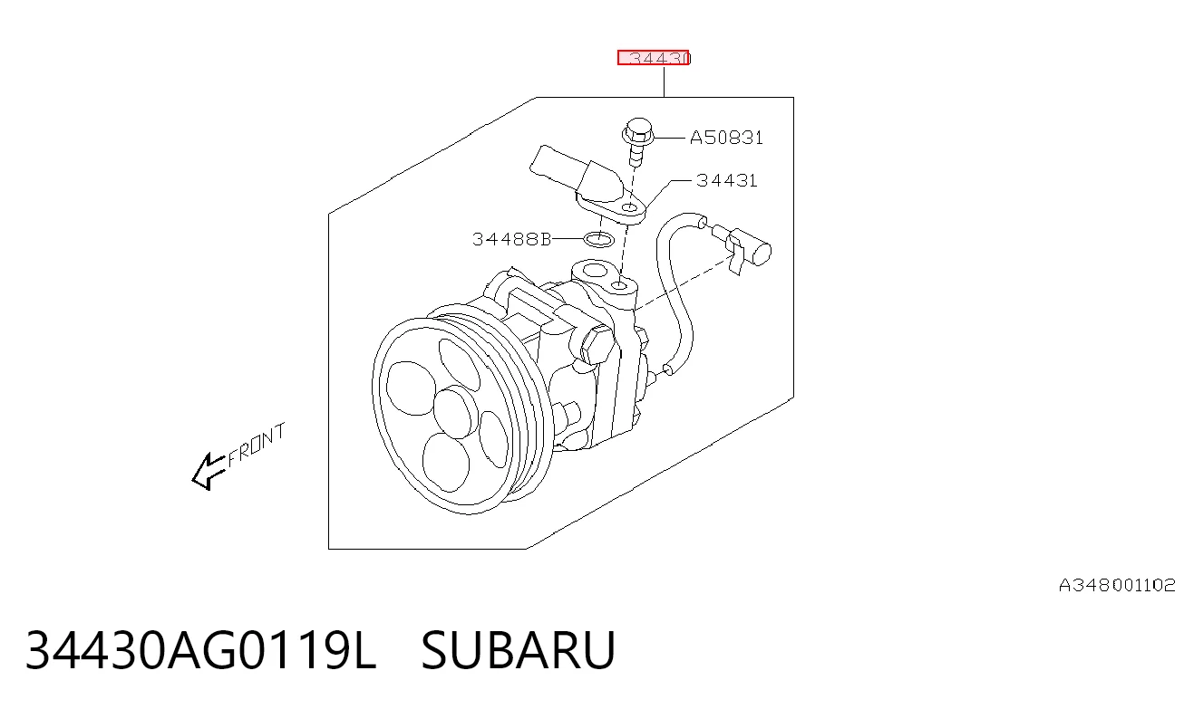 34430AG0119L Subaru ГУР руля