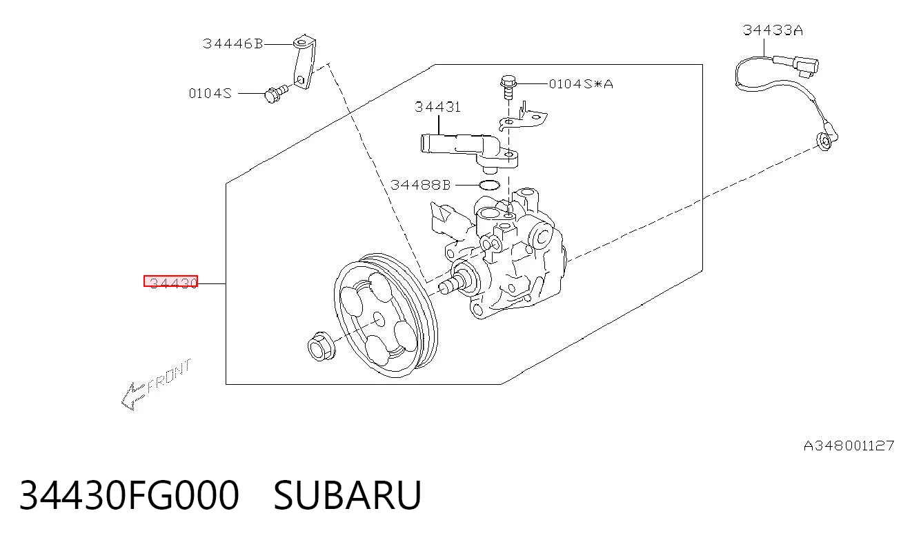 34430FG000 Subaru ГУР руля