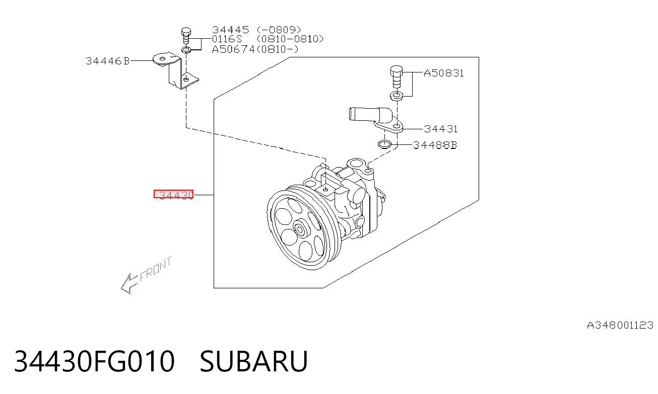 34430FG010 Subaru ГУР руля