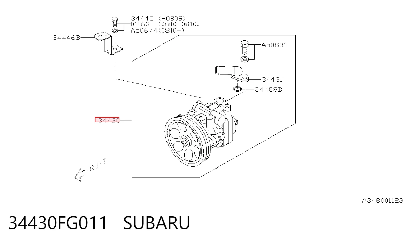 34430FG011 Subaru ГУР руля