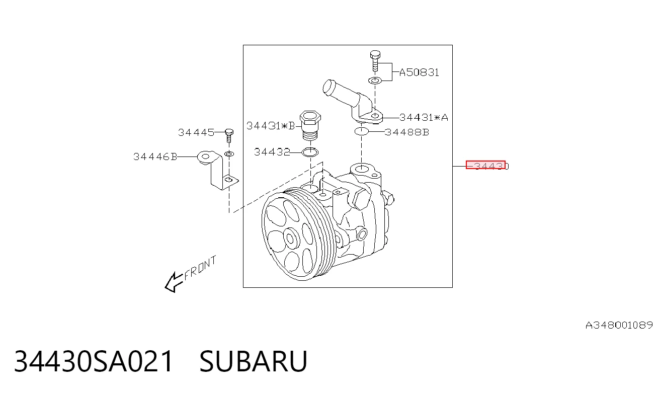 34430SA021 Subaru ГУР руля