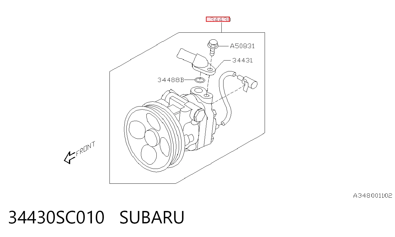 34430SC010 Subaru ГУР руля