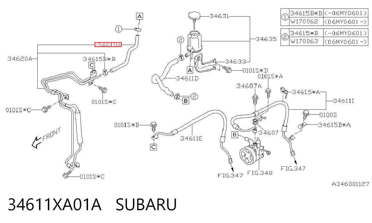 34611XA01A Subaru 