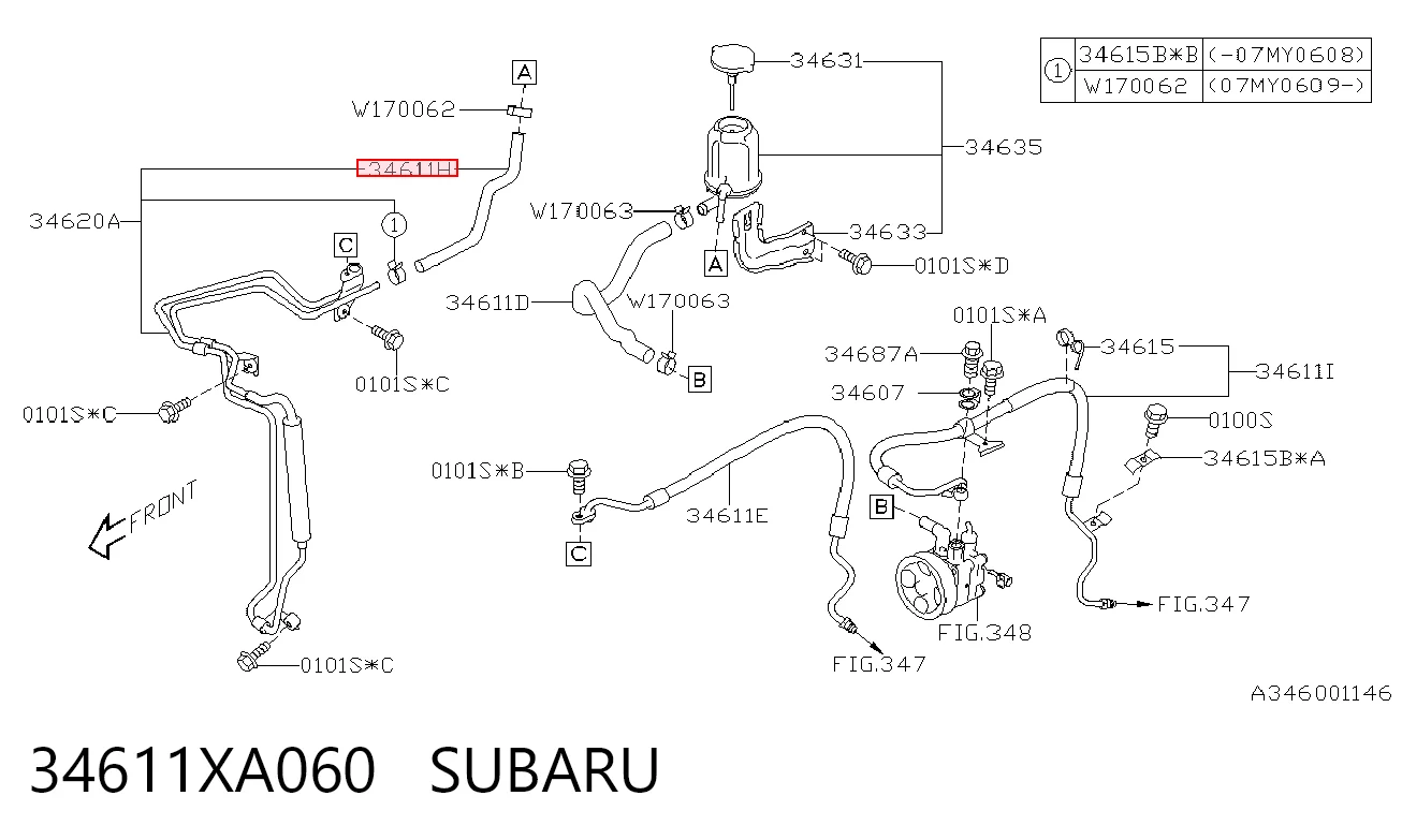 34611XA060 Subaru 