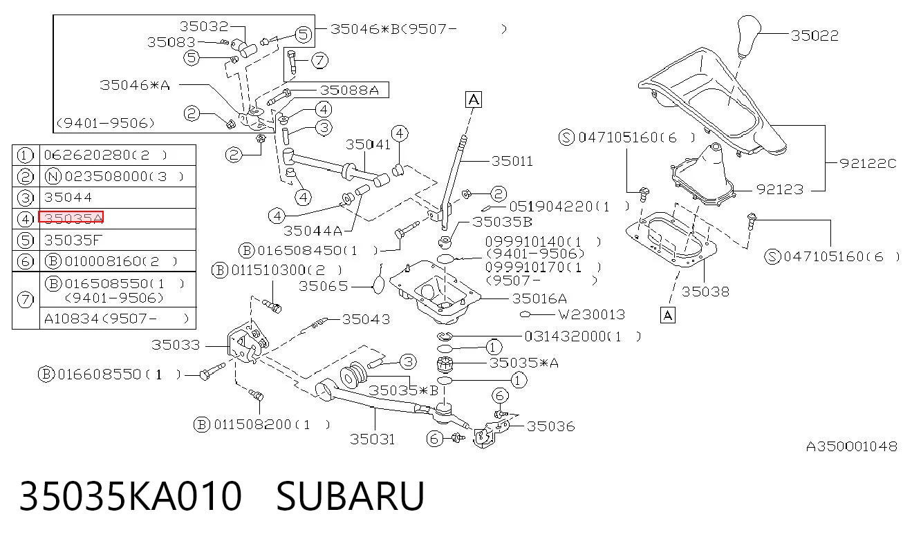 35035KA010 Subaru 