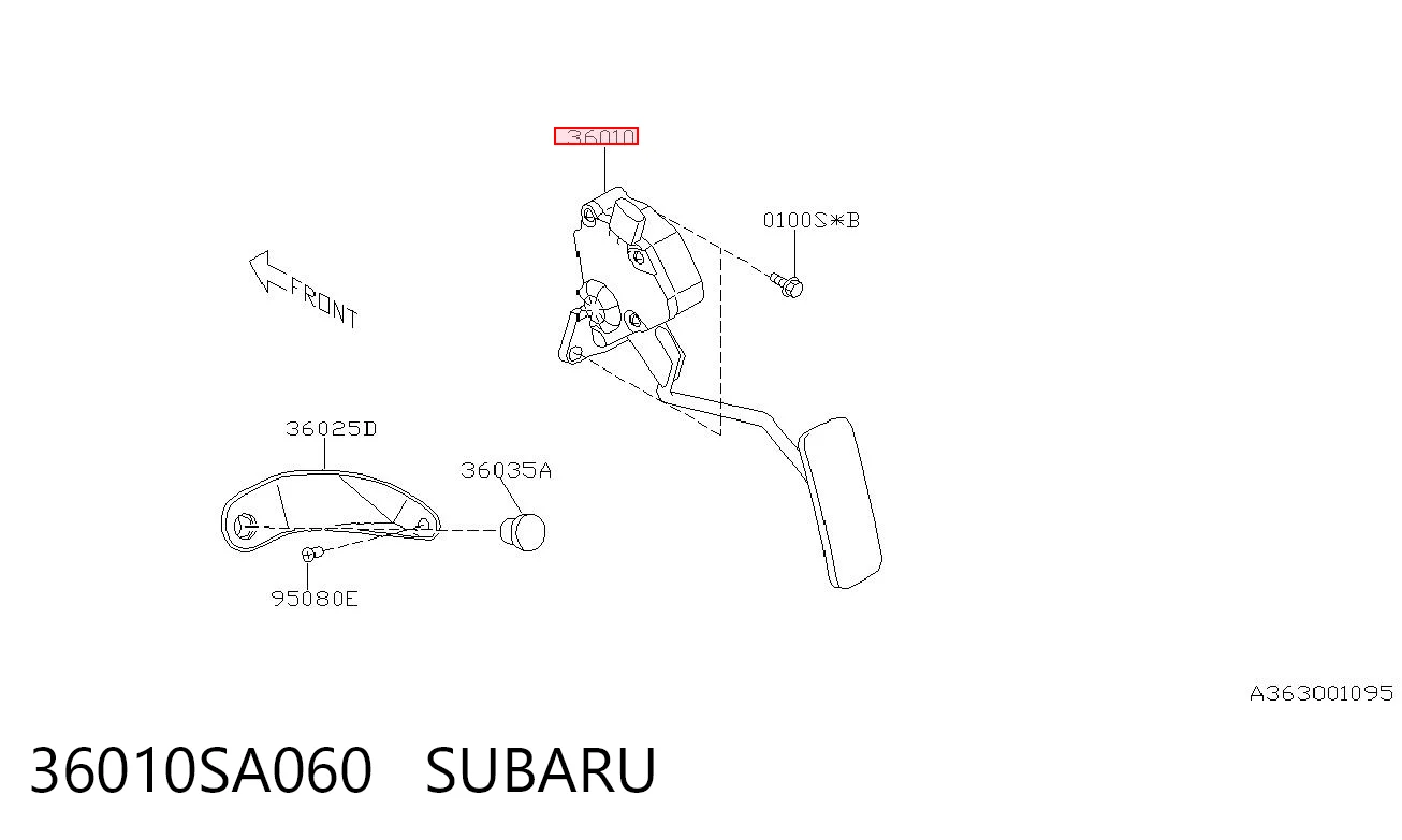 36010SA060 Subaru Педали газа
