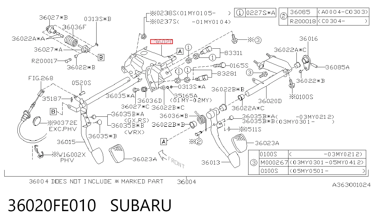 36020FE010 Subaru