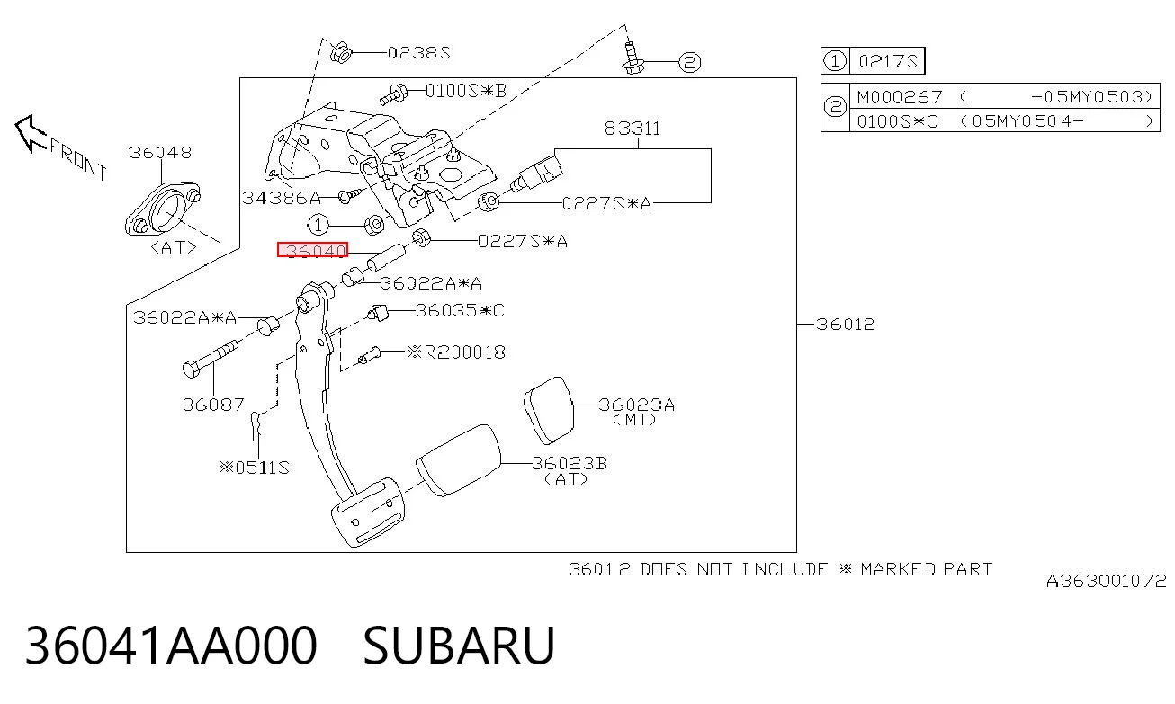 36041AA000 Subaru