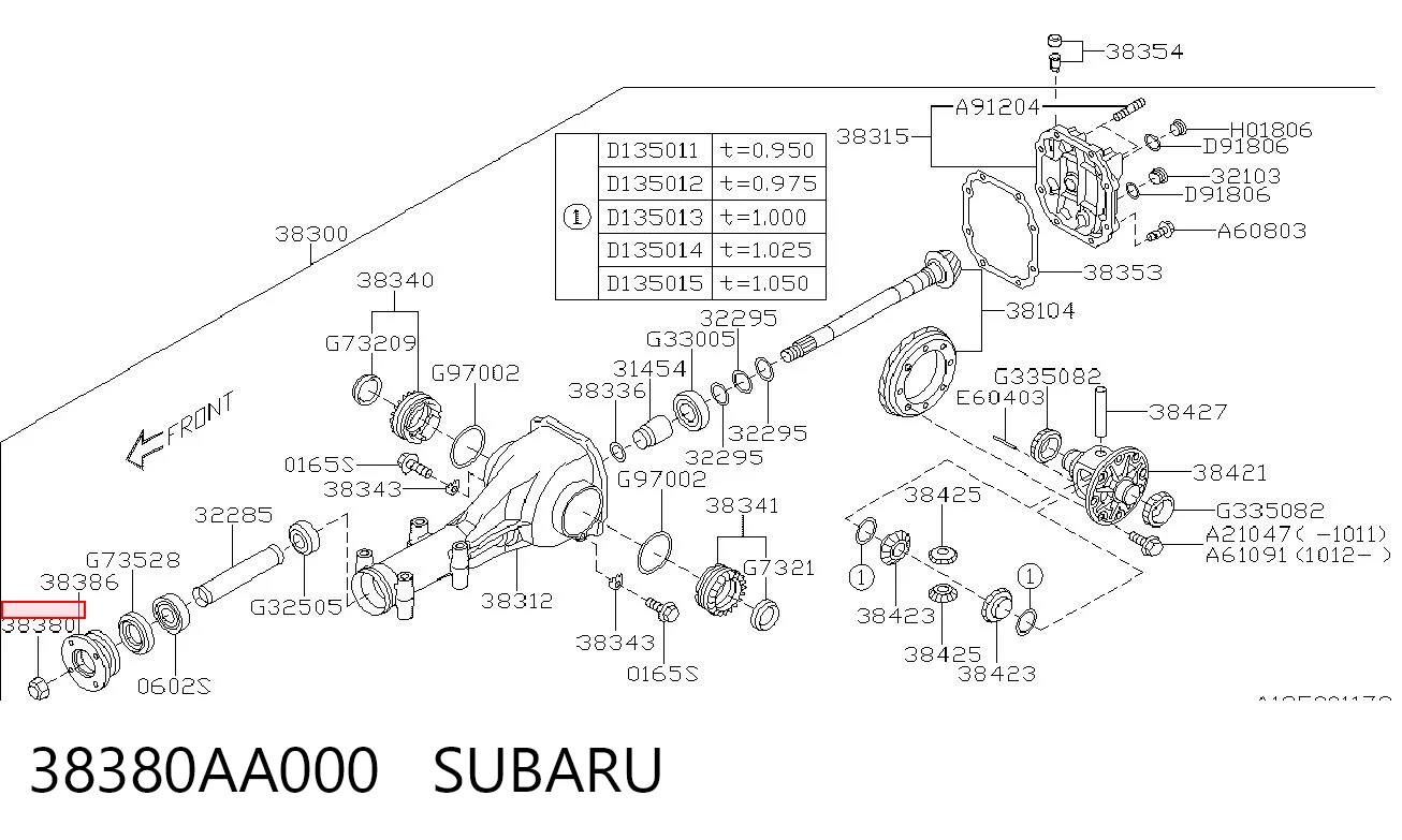 38380AA000 Subaru