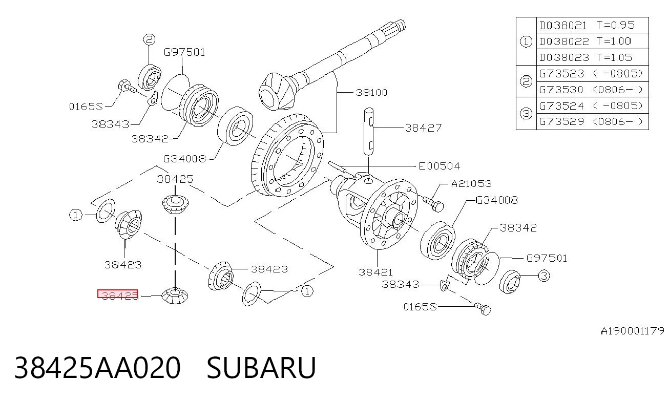38425AA020 Subaru 