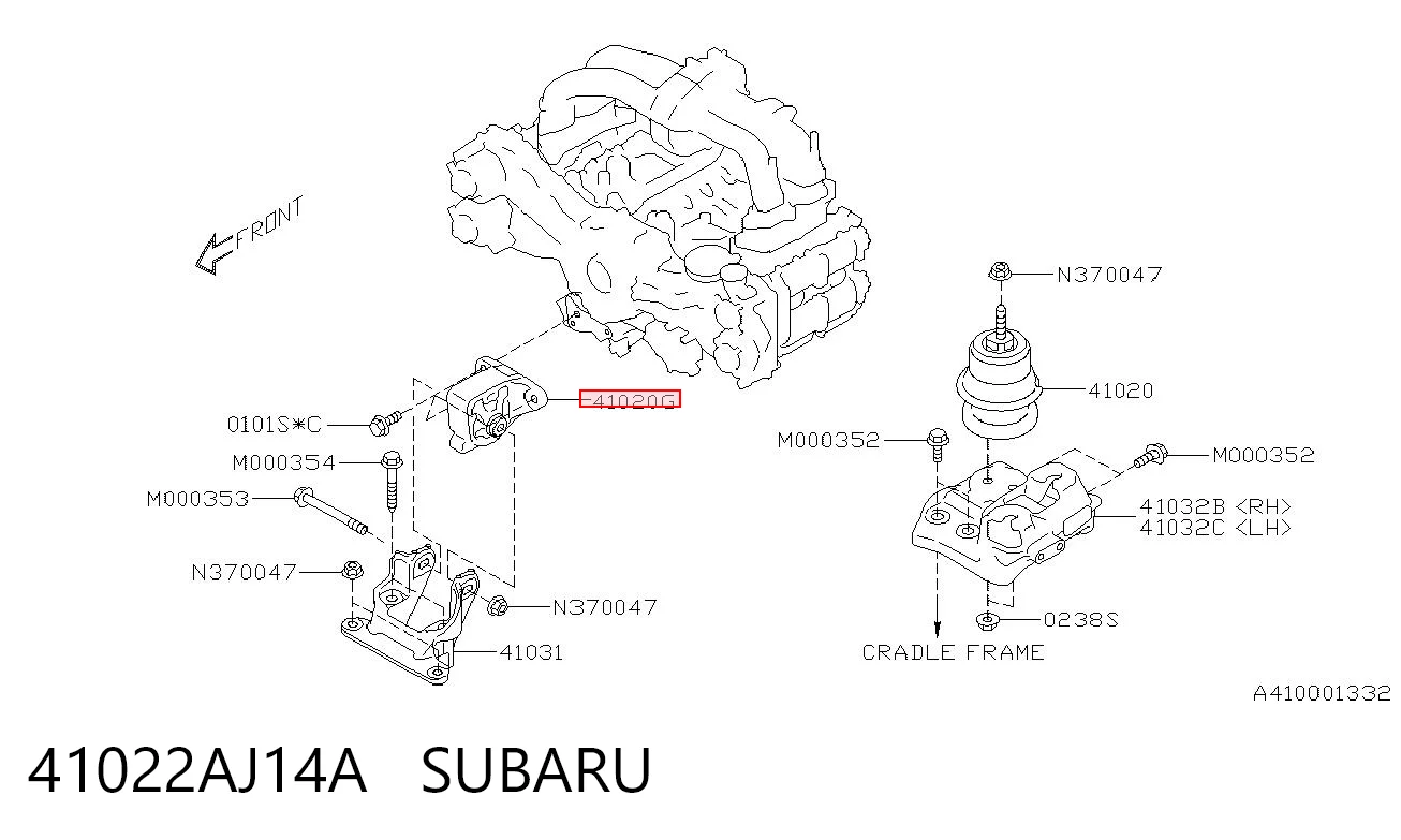 41022AJ14A Subaru 