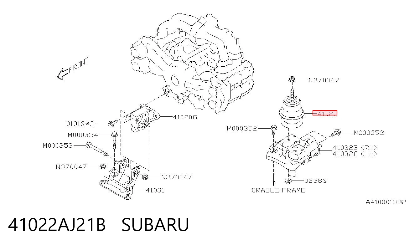 41022AJ21B Subaru 
