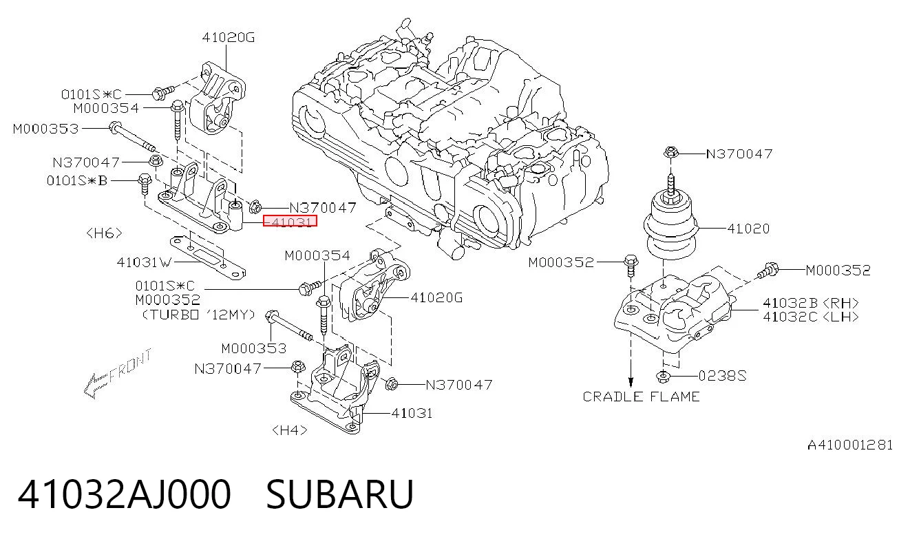 41032AJ000 Subaru 