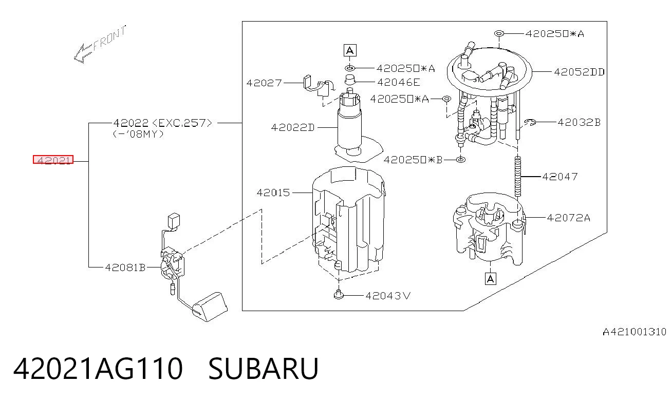42021AG110 Subaru Электробензонасос
