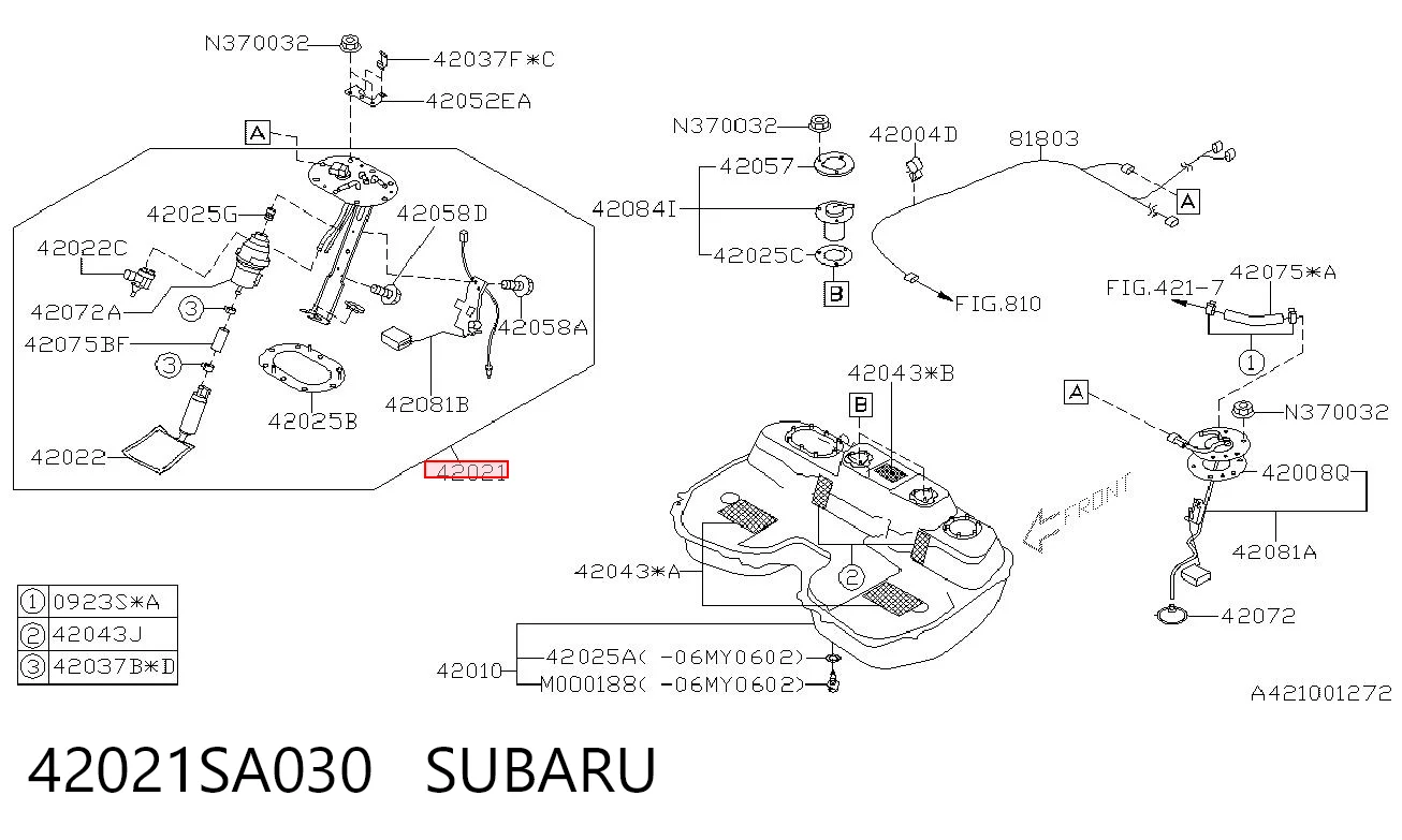 42021SA030 Subaru Электробензонасос