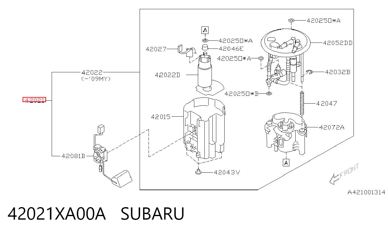 42021XA00A Subaru Электробензонасос