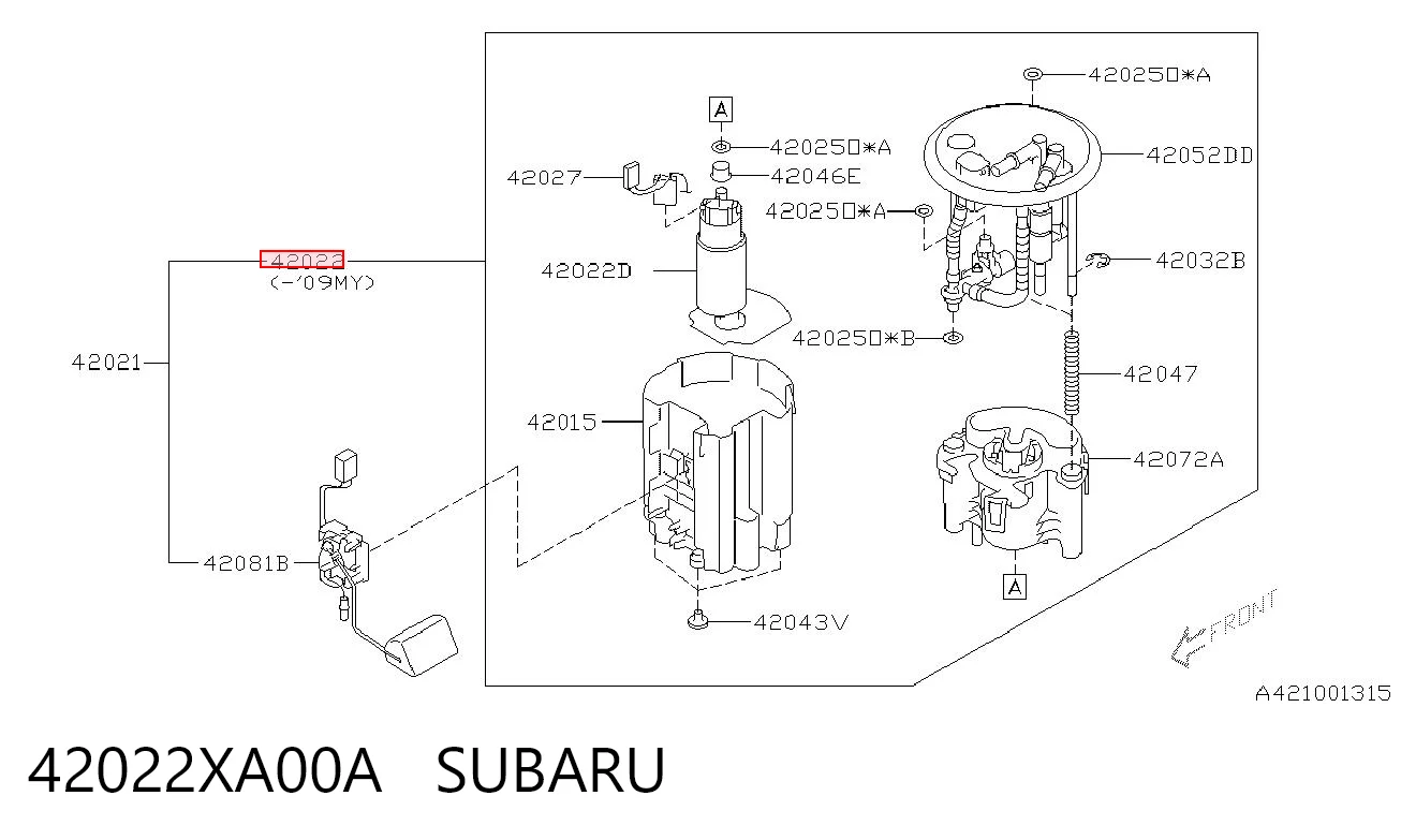 42022XA00A Subaru Электробензонасос
