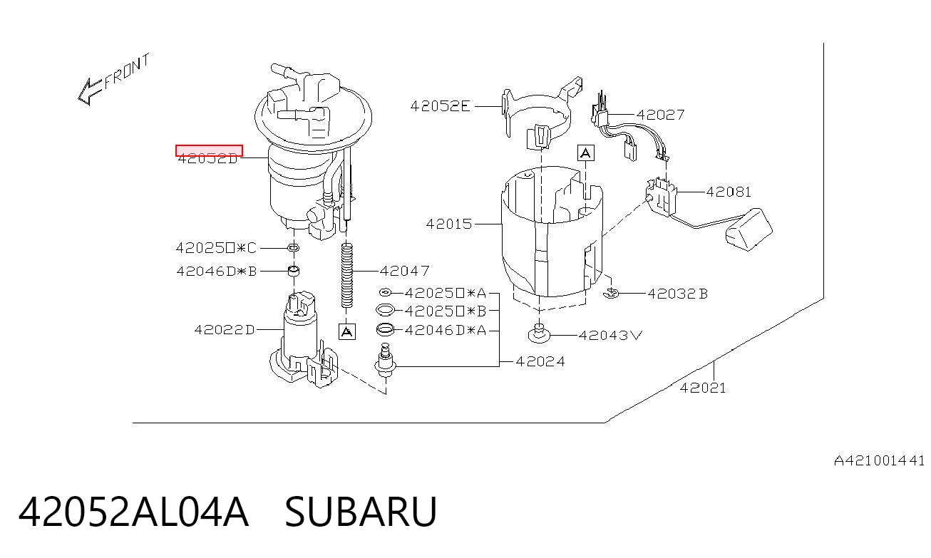 Фильтр топливный SUBARU 42052AL04A