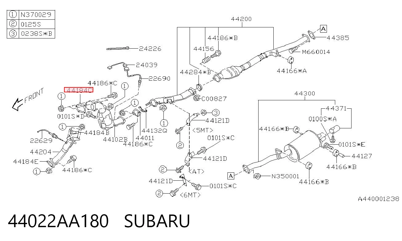 Прокладка глушителя Subaru Impreza 3