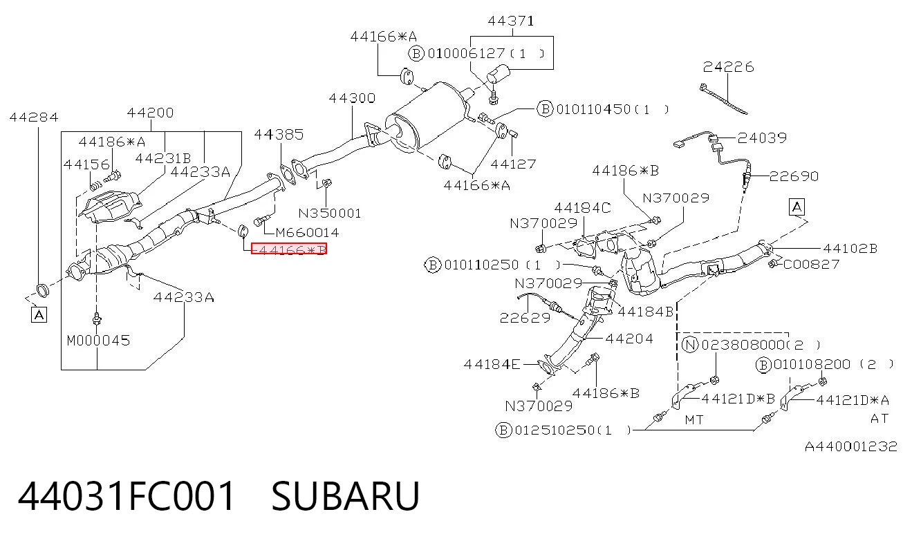 44031FC001 Subaru 