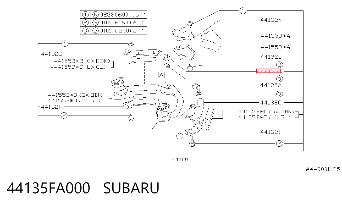 44135FA000 Subaru 