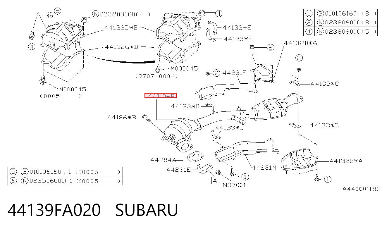 Конвертор-катализатор на Subaru Forester I S10, SF