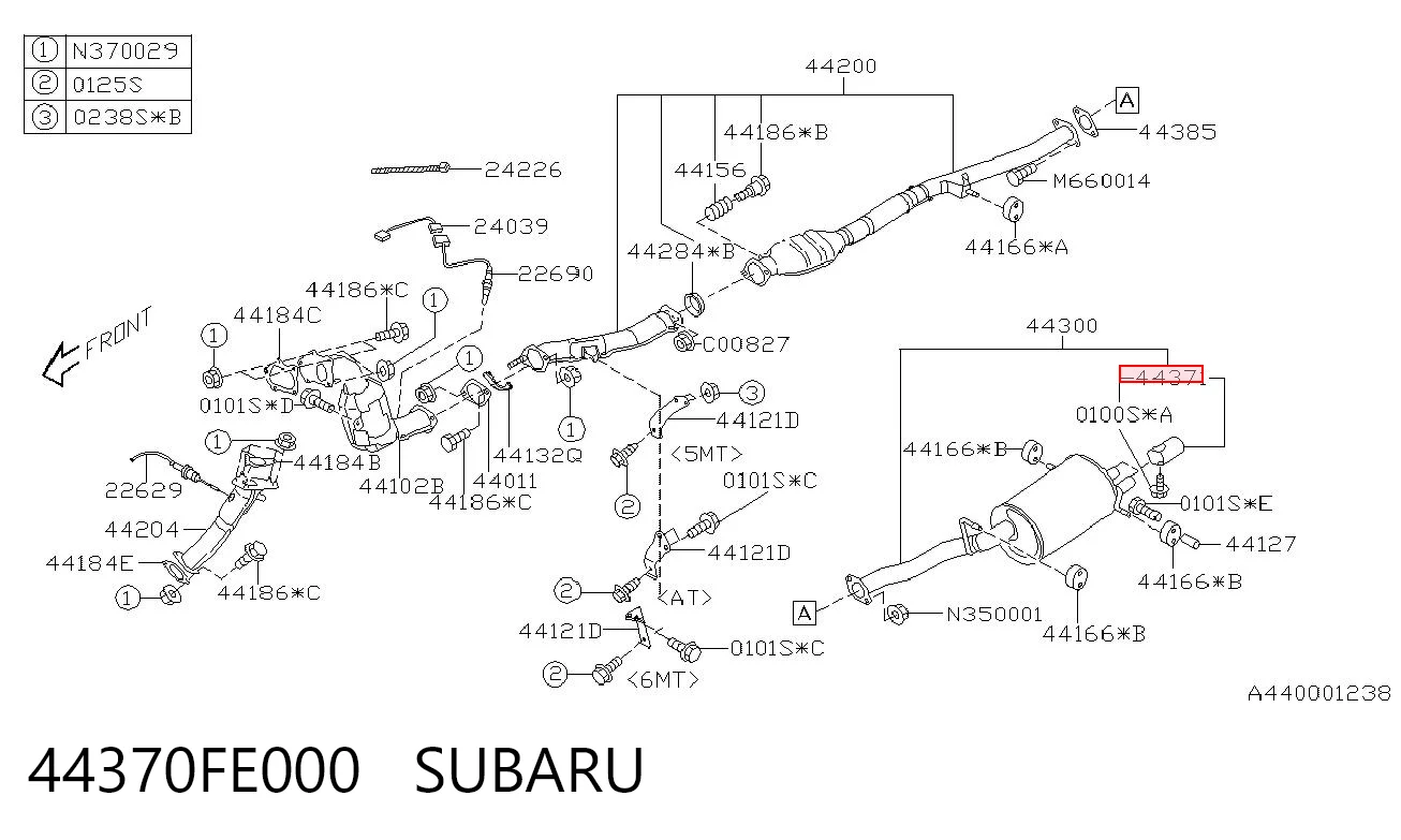 44370FE000 Subaru