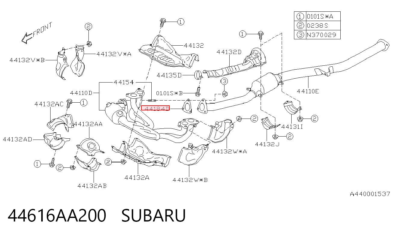 44616AA200 Subaru Прокладка штанов
