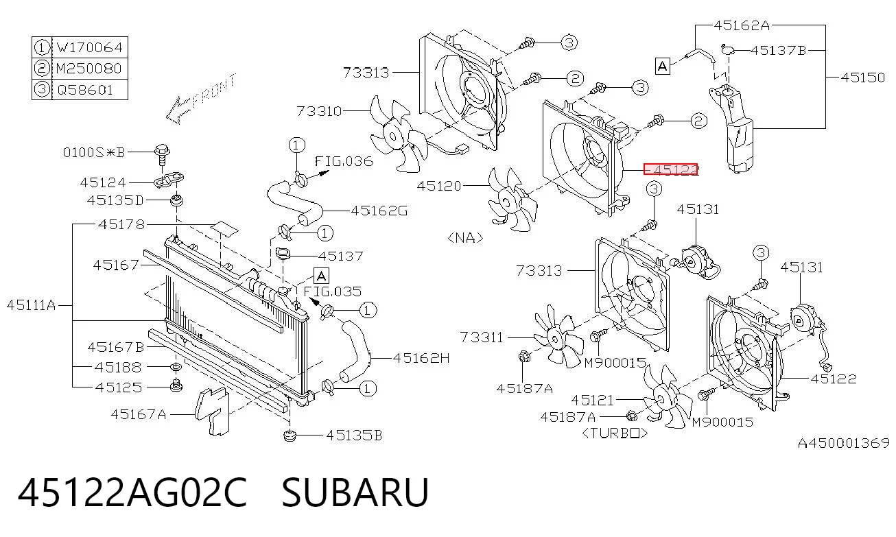 45122AG02C Subaru Рамка вентилятора