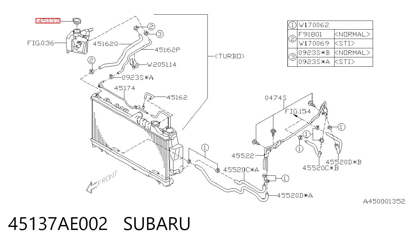 45137AE002 Subaru Крышка бачка радиатора