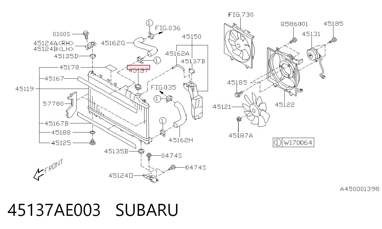 45137AE003 Subaru Крышка бачка радиатора