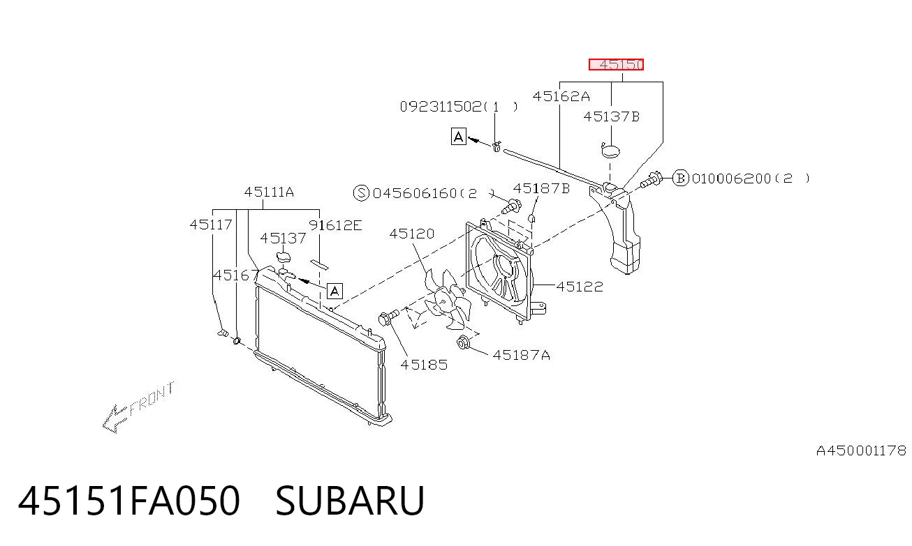 45151FA050 Subaru Расширительный бачок охлаждения