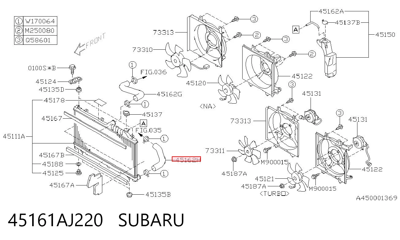 45161AJ220 Subaru 
