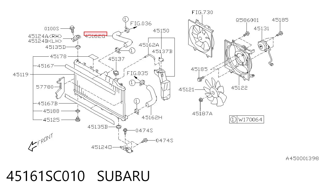 45161SC010 Subaru Шланг системы охлаждения