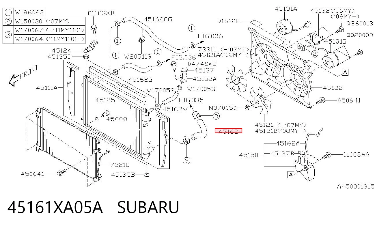 45161XA05A Subaru 